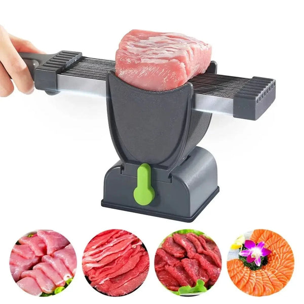 SearchFindOrder Grey Adjustable Stainless Steel Fresh Meat Slicer