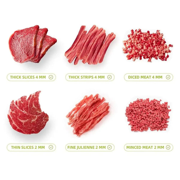 SearchFindOrder Grey Adjustable Stainless Steel Fresh Meat Slicer