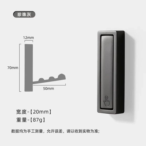 SearchFindOrder Grey-B Hidden Stainless Steel Folding Wall Hook