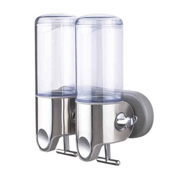 SearchFindOrder Grey base plate 2 Stainless Steel Wall-Mounted Soap Dispenser