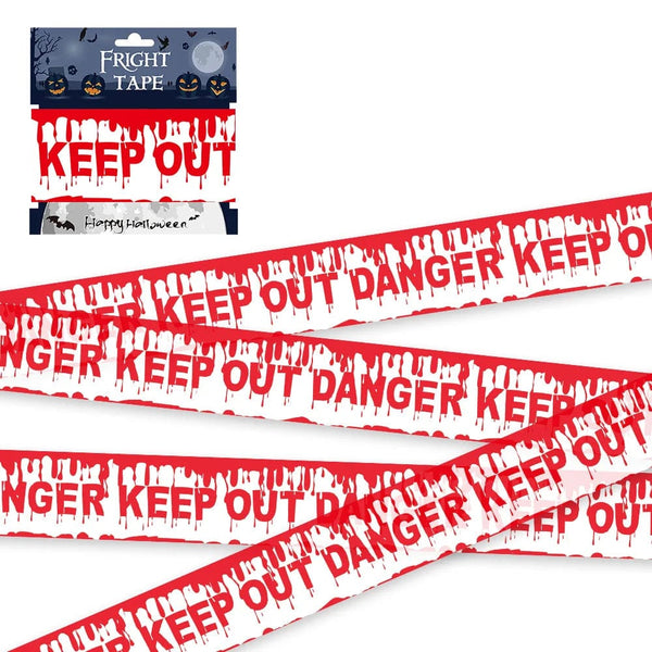 SearchFindOrder Halloween Prop Warning Plastic Line