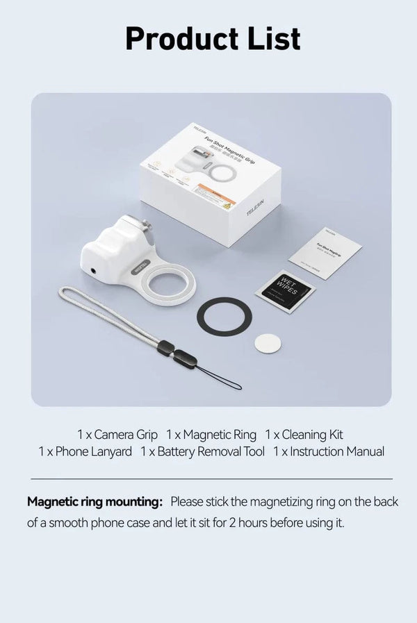 SearchFindOrder Hand Grip Fill light Phone Magnetic Camera Grip with Selfie Ring Light