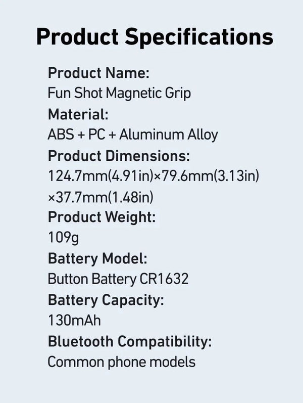 SearchFindOrder Hand Grip Fill light Phone Magnetic Camera Grip with Selfie Ring Light