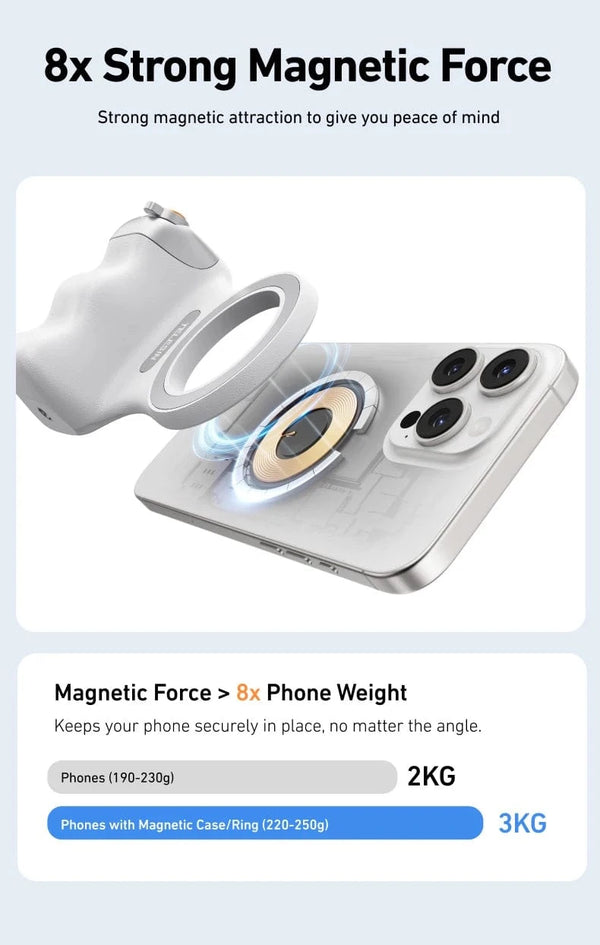SearchFindOrder Hand Grip Fill light Phone Magnetic Camera Grip with Selfie Ring Light