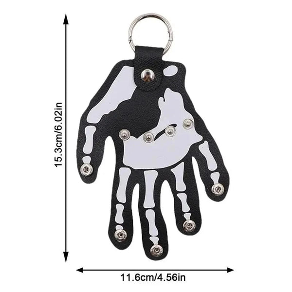 SearchFindOrder Hand-Shaped Leather Keychain