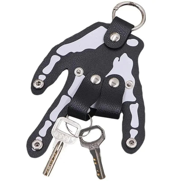 SearchFindOrder Hand-Shaped Leather Keychain