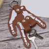SearchFindOrder Hand-Shaped Leather Keychain