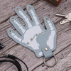 SearchFindOrder Hand-Shaped Leather Keychain