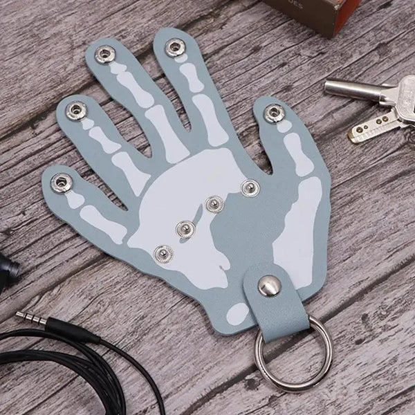SearchFindOrder Hand-Shaped Leather Keychain