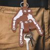 SearchFindOrder Hand-Shaped Leather Keychain
