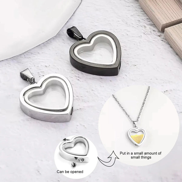 SearchFindOrder Heart Memorial Glass Cremation Necklace
