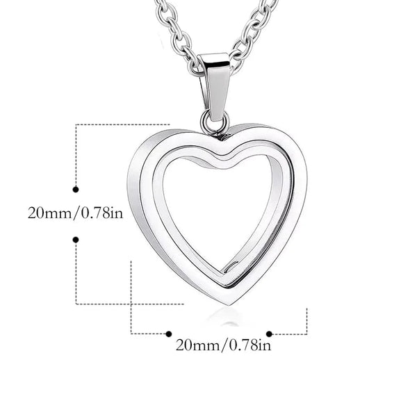 SearchFindOrder Heart Memorial Glass Cremation Necklace
