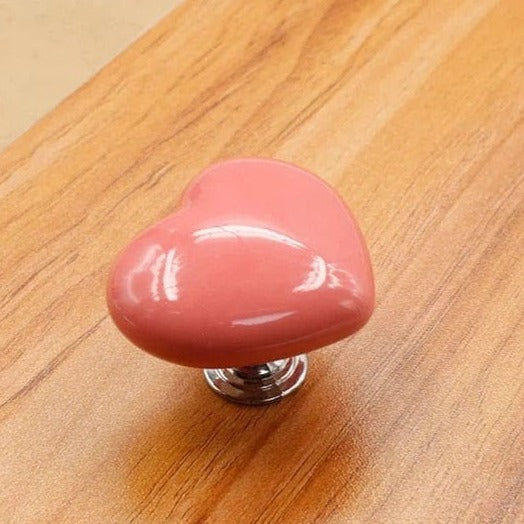 SearchFindOrder Heartfelt Ceramic Cabinet, Drawer and Toilet Knob A Creative Touch for Your Home, Apartment, or Hotel Furniture