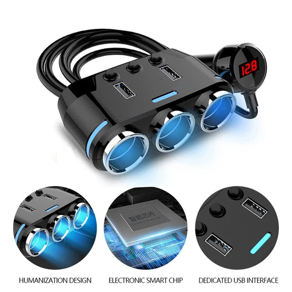 SearchFindOrder High-power 4-Port USB Car Charger