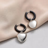 SearchFindOrder Hoop Heart Drop Earrings