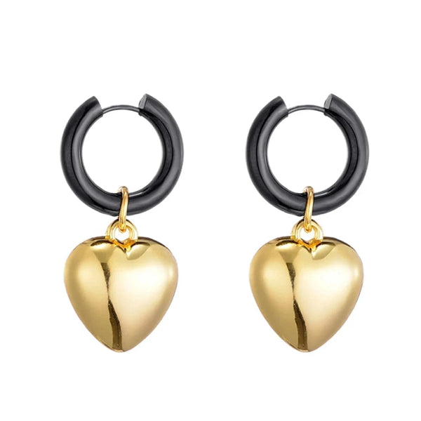 SearchFindOrder Hoop Heart Drop Earrings