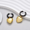 SearchFindOrder Hoop Heart Drop Earrings