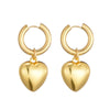 SearchFindOrder Hoop Heart Drop Earrings