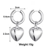 SearchFindOrder Hoop Heart Drop Earrings