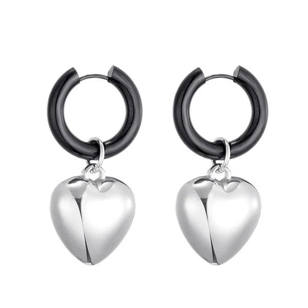 SearchFindOrder Hoop Heart Drop Earrings