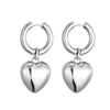 SearchFindOrder Hoop Heart Drop Earrings