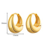 SearchFindOrder jewelry 18K Gold Plated Chunky Hoop Earrings