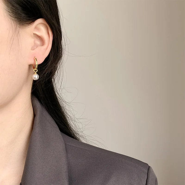 SearchFindOrder jewelry Pearl Hoop Earrings