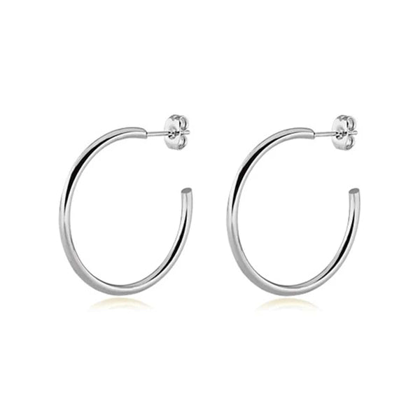 SearchFindOrder jewlery Silver Color Hoop Earrings