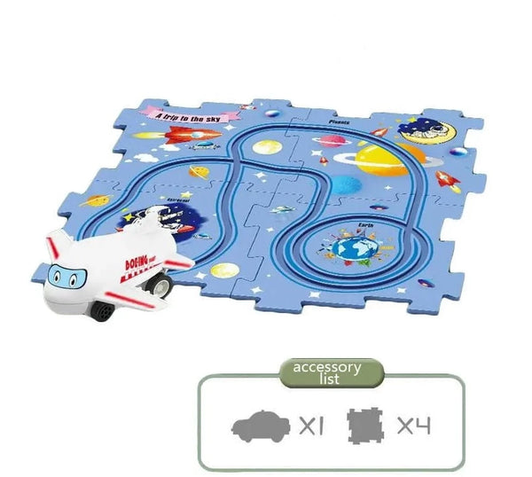 SearchFindOrder JNHPMY00683 New Multi-Functional Railroad Car Mini Road Puzzle Children's Toys