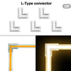 SearchFindOrder L-Type Connector / 2Pin 5mm LED Strip Light Connectors