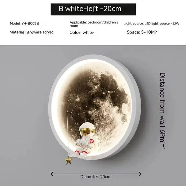 SearchFindOrder Led Wall Lamp White A / Warm White (2700-3500K)|0-5W Cartoon Astronaut LED Wall Lamp