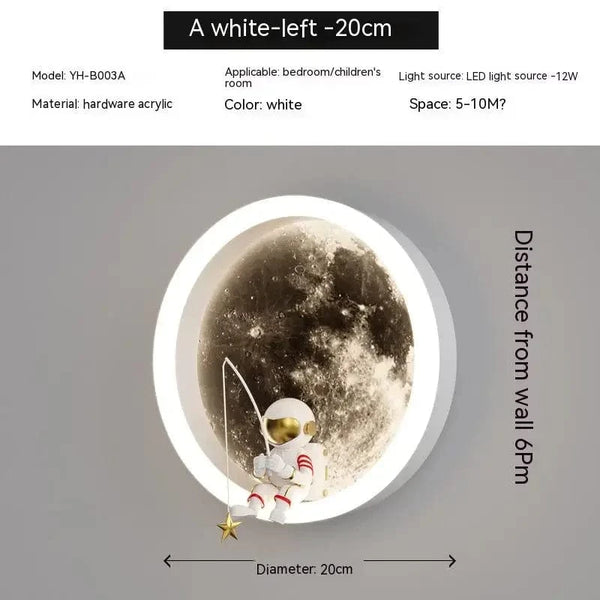 SearchFindOrder Led Wall Lamp White B / Warm White (2700-3500K)|0-5W Cartoon Astronaut LED Wall Lamp