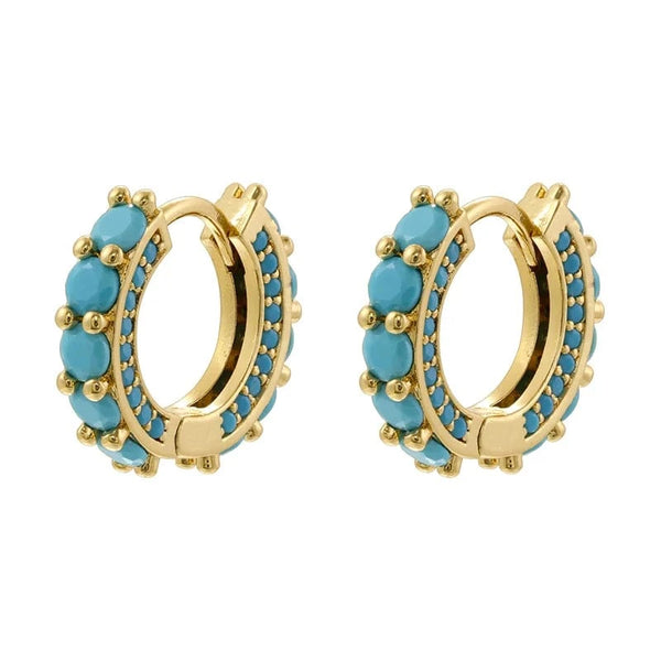 SearchFindOrder Light blue Round Earrings