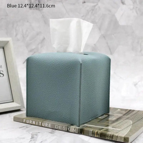 SearchFindOrder light blue S / CHINA Leather Tissue Box Case