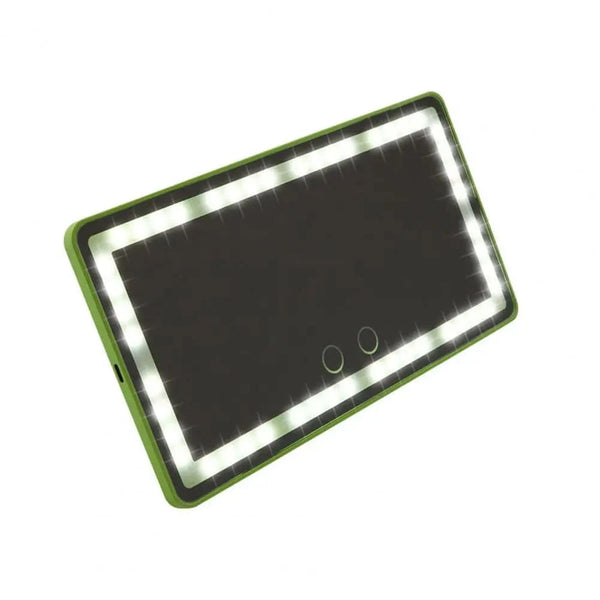 SearchFindOrder Light Green Adjustable LED Car Visor Makeup Mirror