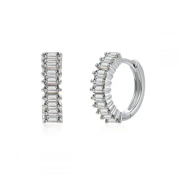 SearchFindOrder LN0186-17 Crystal Round Hoop Earrings