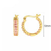 SearchFindOrder LN0771-2 Crystal Round Hoop Earrings