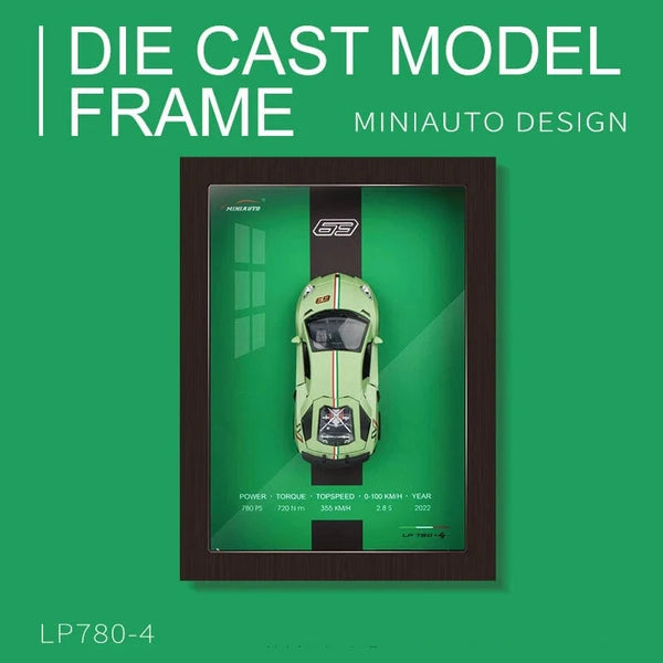 SearchFindOrder LP780-4 3D Alloy Metal Racing Car Photo Frame