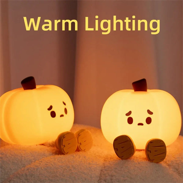 SearchFindOrder Magical Pumpkin Glow Rechargeable LED Night Companion for Kids and Festive Ambiance