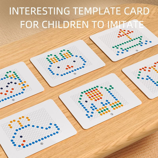 SearchFindOrder Magnetic Bunny Canvas Interactive Drawing Set with Carrot Pen Creative Reusable Sketching, Colorful Beads, and Doodle Pad for Kids