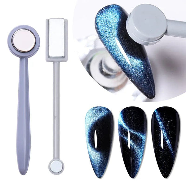 SearchFindOrder Magnetic Cat Eyes Duo Nail Art Wand Dual-Headed Precision for Mesmerizing 3D Line and Strip Effects