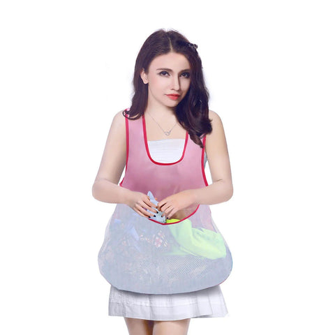 SearchFindOrder mesh fabric / CHINA Sleeveless Laundry Apron With Large Pocket for Clothes