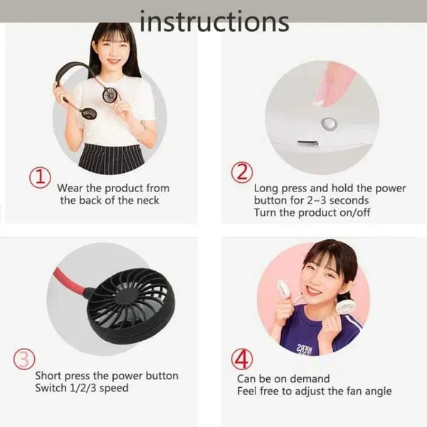 SearchFindOrder Mini USB Portable Neck Fan