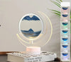 SearchFindOrder Moon-Blue 3D Sandscape Table Lamp