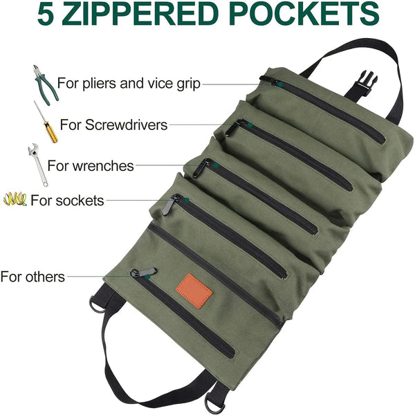 SearchFindOrder Multi-Purpose Roll-Up Tool Organizer Bag
