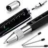SearchFindOrder Multifunctional 6-in-1 Precision Pen Screwdriver Ruler Caliper Touchscreen Stylus Level and Ballpoint Pen