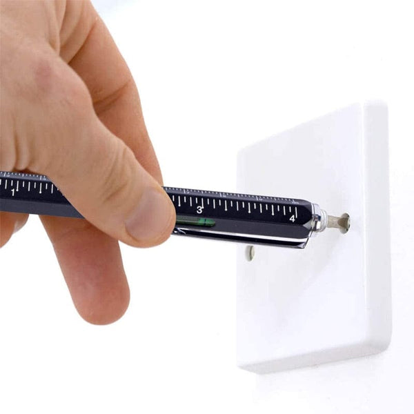 SearchFindOrder Multifunctional 6-in-1 Precision Pen Screwdriver Ruler Caliper Touchscreen Stylus Level and Ballpoint Pen