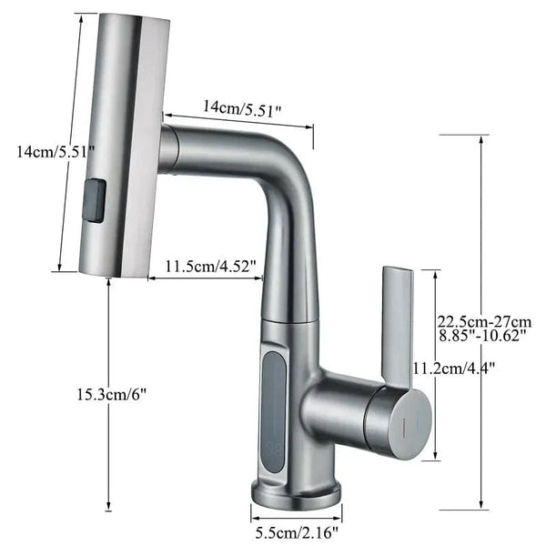 SearchFindOrder Multifunctional Digital Display Basin Faucet