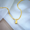 SearchFindOrder N1695 Geometric Square Green Necklace