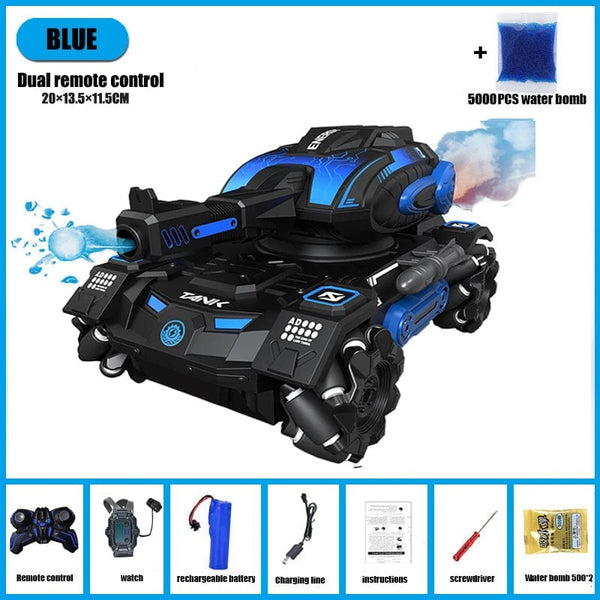 SearchFindOrder NEW BLUE-Dual RC Toy Tank with Gesture and Remote Control
